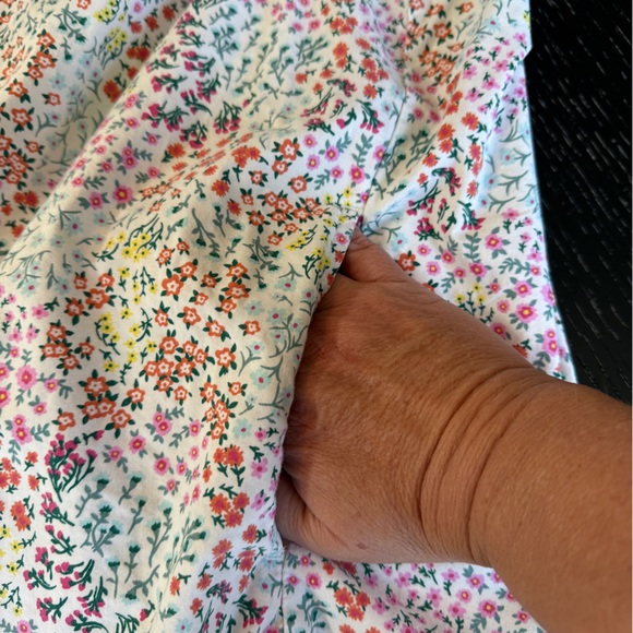 Lands End Button Front Floral Tunic Blouse 1X (16W-18W) - Picture 7 of 10